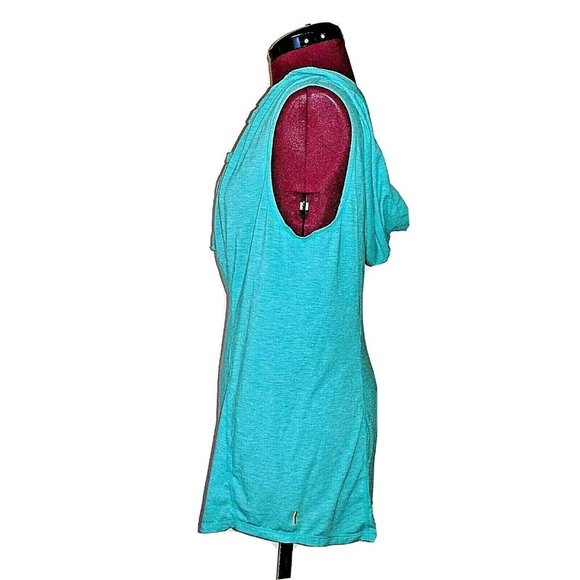 Lucy Womens Top Hoodie Green Size Medium Sleeveless Athletic Drawstring … - Picture 4 of 7